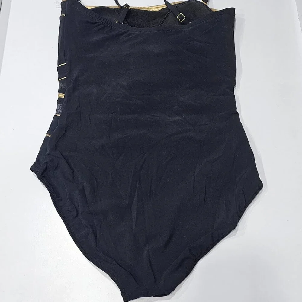 Gottex Onyx Bandeau Strapless One Piece Swimsuit NWOT - Picture 6 of 10